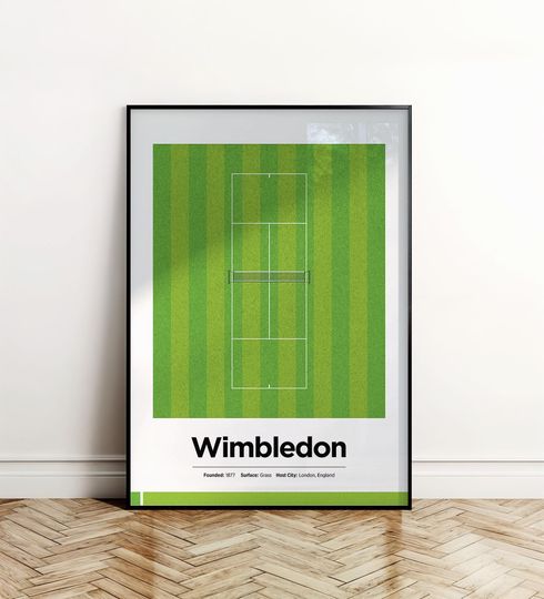 Discover Wimbledon Court Poster | Tennis Wall Art | London Grand Slam Print | Digital Download
