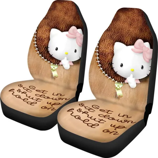 Hello Kitty Car Seat Cover, Cute Kawaii Auto Protector, Hello Kitty Fan Gift