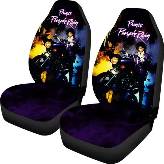 Discover Prince Pur Rain Car Seat Cover, Music Legend Auto Decor, Fan Gift Set