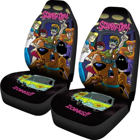 Discover Scooby-Doo Car Seat Covers, Mystery Machine Auto Protector, Cartoon Fan Gift