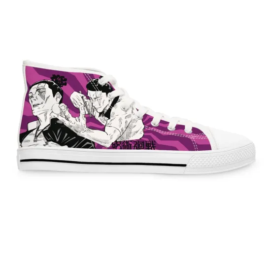 Discover Stylish Women High Top Sneakers shoes Footwear jjk anime manga fan streetwear
