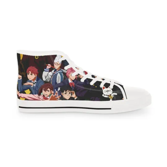 Men High Top Sneakers Shoes dandadan Otaku Fan art anime manga alien ghost