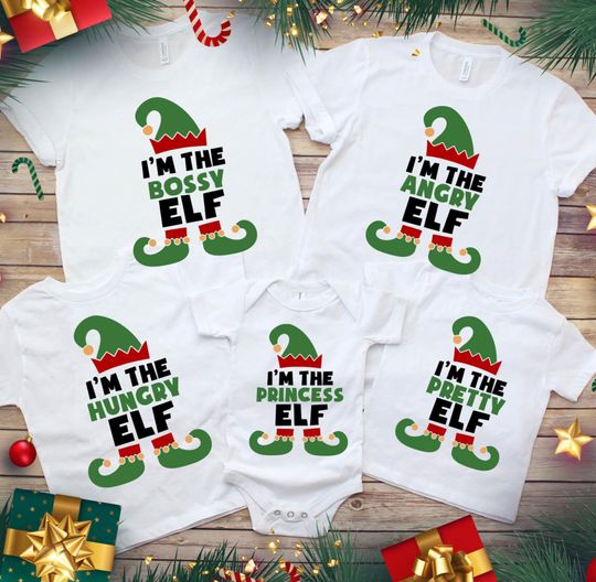 Discover Custom Buddy Elf Movie Christmas Shirt, Family Matching Holiday Tee