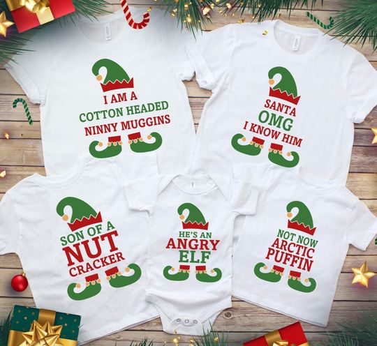 Discover Buddy The Elf Movie T-Shirt, Funny Christmas Holiday Apparel
