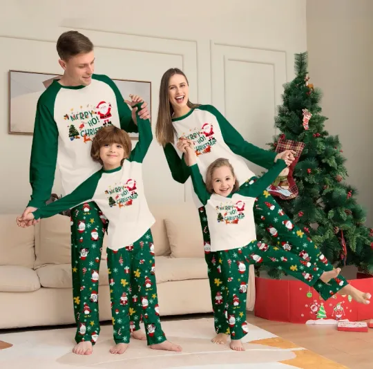 Discover 2024 Family Matching Christmas Pajamas Set with Dog, Adult and Kids Nightwear
