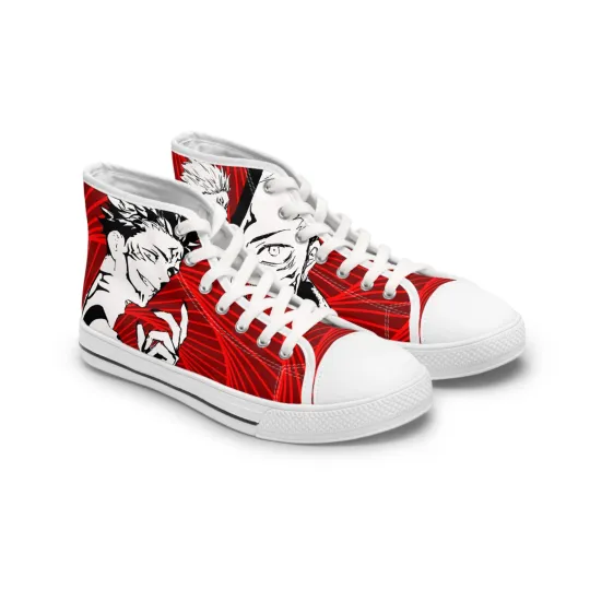 Discover Women sukuna jjk anime manga High Top Sneakers shoes fan art streetwear footwear