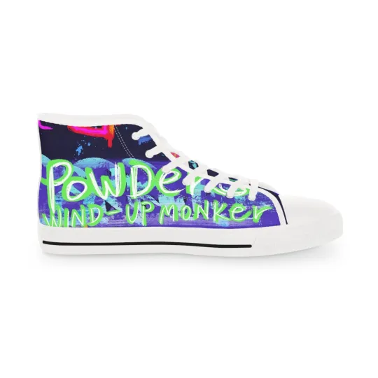 Discover Men High Top Sneakers Shoes Jinx Powder Crazy scribble fan art made streetwear