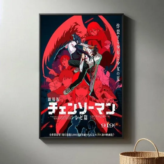 Discover HOT Chainsaw Movie Poster Anime Home Decor