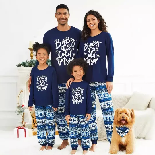 Discover Family Matching Christmas Pajama Set for Adults & Kids Christmas Nightwear