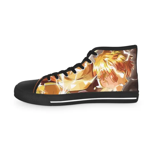 Discover footwear High Top Sneakers Shoes Men zenittsu demon fan art anime manga