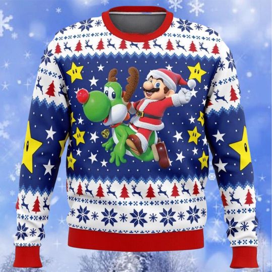 Discover Super Mario Ugly Sweater, Childhood Games Ugly Christmas Sweater, Xmas Sweatshirt, Christmas Gift For Men Women Kid, Series Game