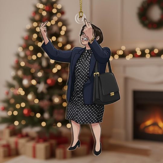 New York Woman Rage Against Ornament, Political Christmas Ornament, Anti MAGA Gift, Pro-democrat Gift, Resist NYC Feminist Decor