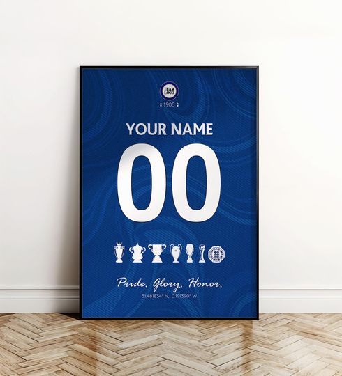 Discover Custom London Football Team Jersey Poster, Soccer Wall Art, Football Poster