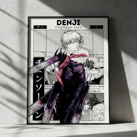 Discover Chainsaw Denjii Anime Poster, Manga Wall Artwork Prints, Custom Home Decor Gift