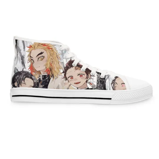 Discover Women Artistic High Top Sneakers Shoes fan art demon anime manga kyojuro