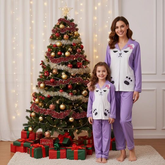 Discover Mira Christmas Pajamas Set, Pajamas Family Set, Mira Kpop Demon Hunter Outfit Pajamas, Movie Gift For Fans, Matching Family Pajamas