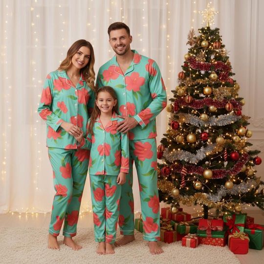 Abby Saja Christmas Pajamas Set, Pajamas Family Set, Saja Boy Outfit Pajamas, Movie Gift For Fans, Matching Family Pajamas
