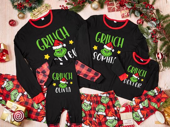 Discover Matching Family Pajama Sets, Personalized Christmas PJs, Kids Holiday Sleepwear