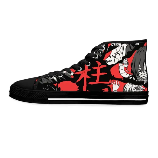 Discover Stylish Women High Top Sneakers Shoes demon fan art anime manga