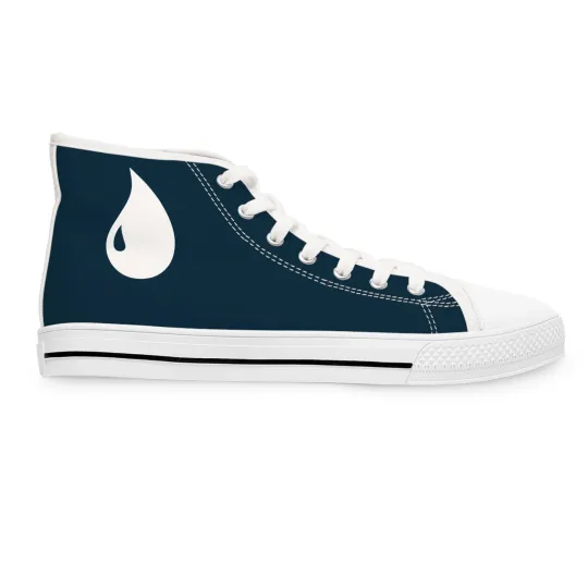 Discover High Top Women Shoes Sneakers MTG Blue Mana Water Sea Card game fan art mind