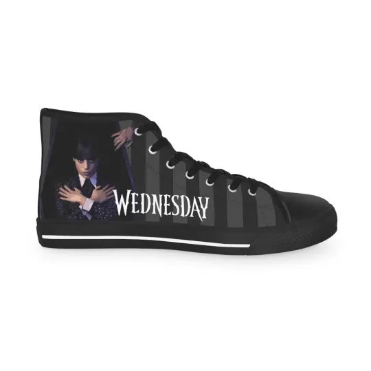 Men High Top Sneakers Shoes Nevermore Dark Academia Black gothic fan art coffin