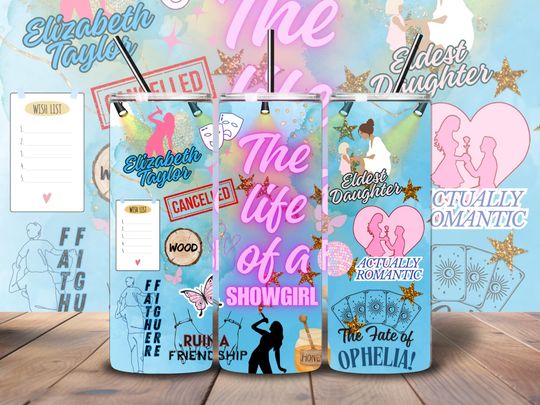 Discover The life of a Showgirl Inspired 20oz Tumbler PNG Wrap