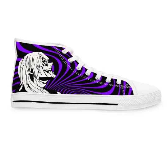 Discover Women High Top Sneakers Mahito cursed spirits Shoes JJK Purple Vortex Fan art