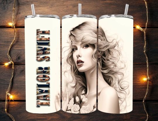 Discover Taylorr Swifts 20 oz. Dual Lid Skinny Tumbler