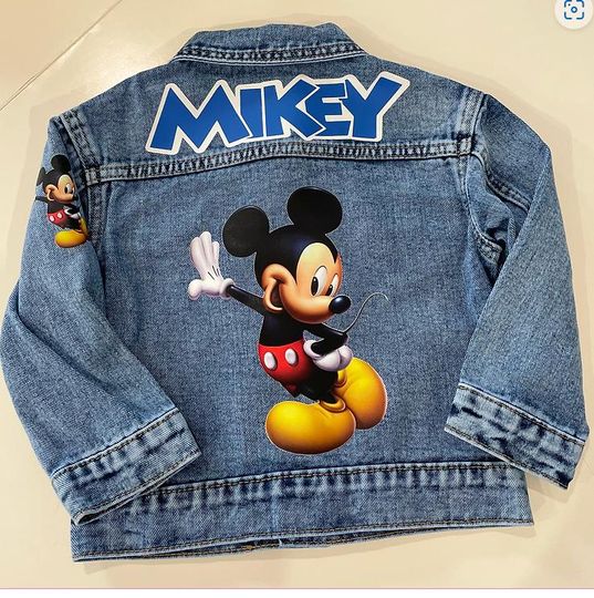 Mickey  Mouse Custom Denim Jacket, Gift For Fans