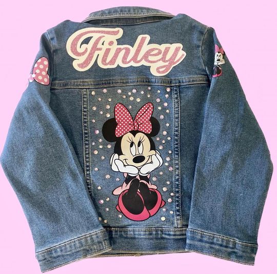 Discover Minnie Mouse Custom Denim Jacket, Gift For Fans