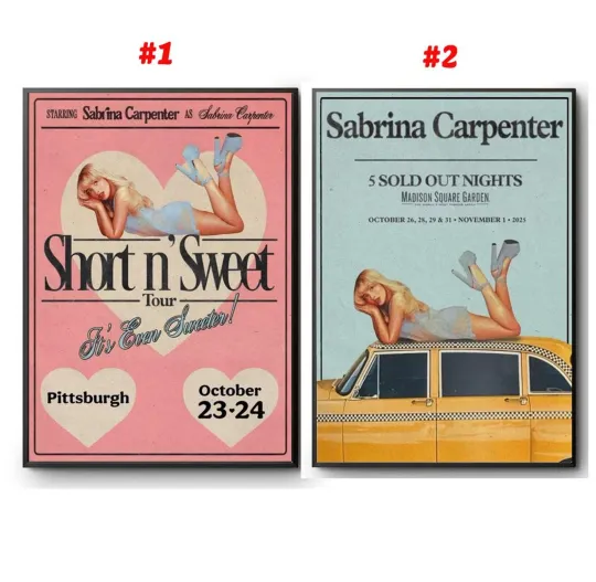Discover Sabrina Carpenter Oct 26 - Nov 01, 2025 New York at Madison Square Garden Poster