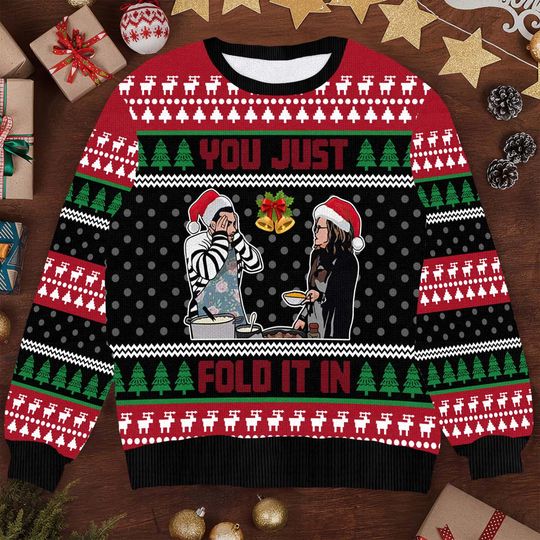 Discover Funny You Just Fold It In Ugly Christmas Sweater - Hilarious Holiday Gift for Fans