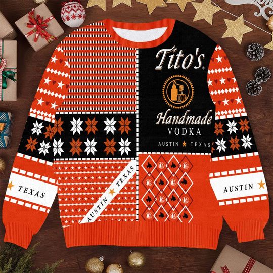 Discover Tito's Christmas Ugly Sweater, Funny Holiday Sweater, Festive Tito Handmade Christmas Sweater