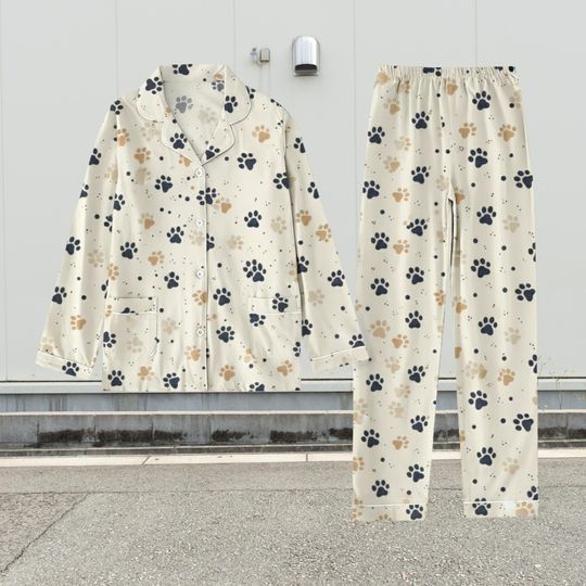 Discover Pet Paw Lover Christmas Pajamas Set, Cute Holiday Pajamas Family, Funny Animal Lover Matching Christmas PJs, Funny Paw Pajamas