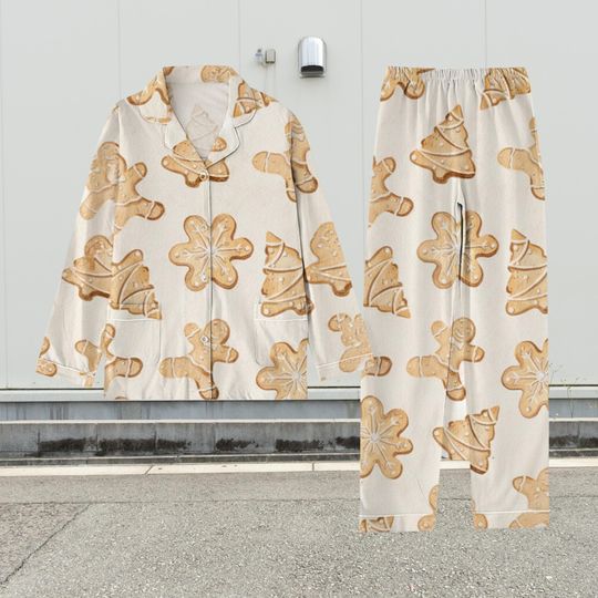 Christmas Gingerbread Pajamas Set, Holiday Christmas Tree Pajamas Holiday, Cute Family Xmas Pjs, Winter Matching Pajamas Family