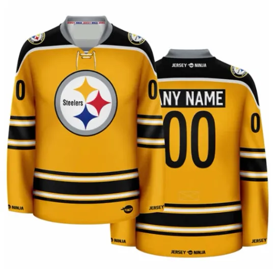 Discover Pittsburghh Steeller Yellow Hockey Jersey