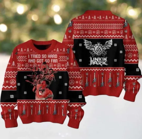 I Tried So Hard And Got So Far Linkin Park Christmas Ugly Sweater