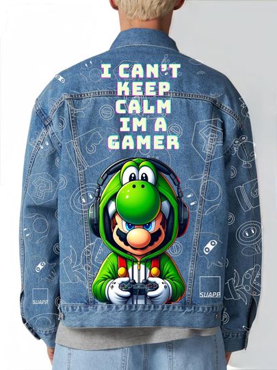Discover Hand-Painted Gamer Denim Jacket: Unique Customized Clothing