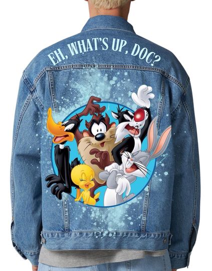 Discover Hand-Painted Cartoon Jean Jacket: Custom Denim Jacket