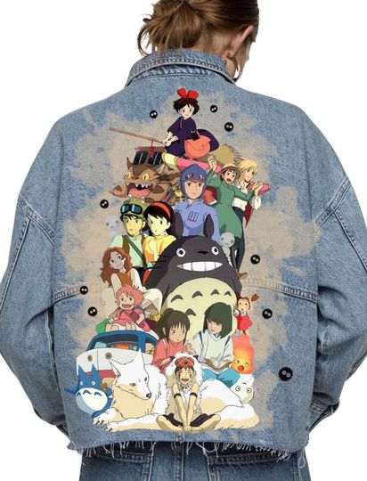 Discover Hand-Painted Anime Jean Jacket: Custom Denim Jacket