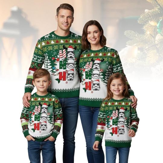 Discover Star Wars Ugly Christmas Sweater Stormtrooper Sweater Holiday Gift for Men Women, Stormtrooper Ho Ho Ho Sweater