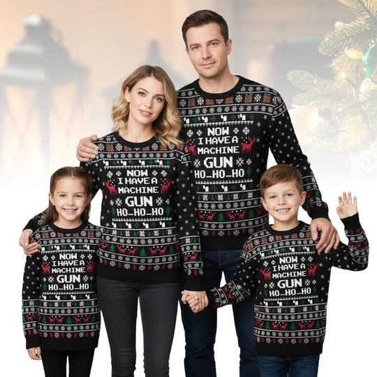 Discover Die Hard Ugly Christmas Sweater, Now I Have A Machine Gun Sweater, Xmas Holiday Gift For Men Women, Movie Lover Sweater