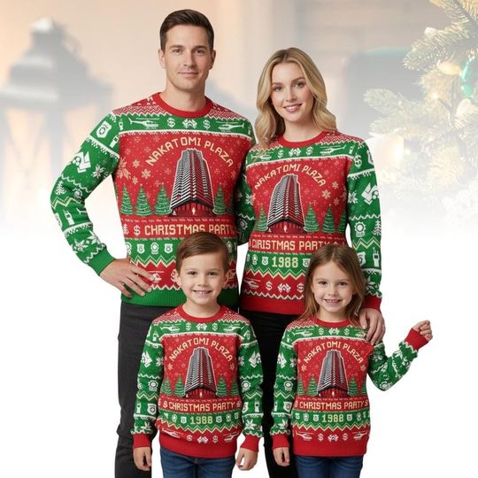 Discover Die Hard Ugly Christmas Sweater, Nakatomi Plaza Sweater, Xmas Movie, Gift for Die Hard Fans, Movie Lover Sweater