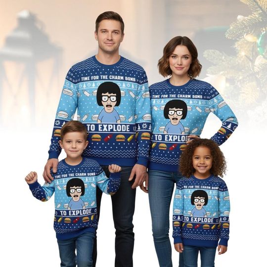 Discover Bob's Burgers Ugly Christmas Sweater, Tina Belcher Sweater, Funny Xmas Gift for Men Women, Holiday Novelty Gift