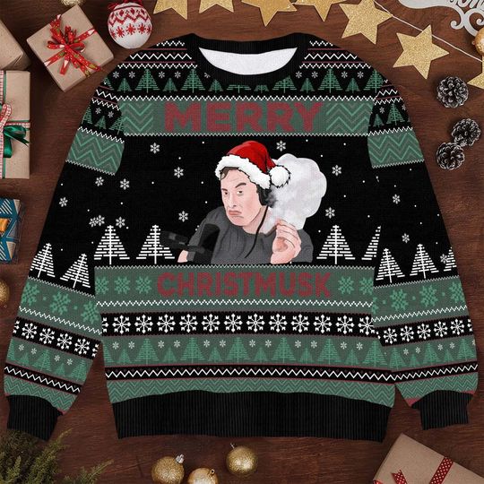 Discover Merry Christmusk Ugly Christmas Sweater - Funny Holiday Design