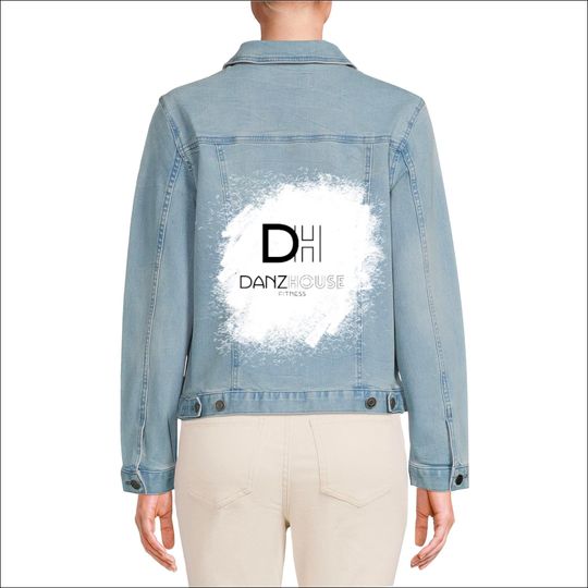 Discover Two Custom Denim Jackets with Logo and Background - Sizes S and M - Custom jackets for Caitlin