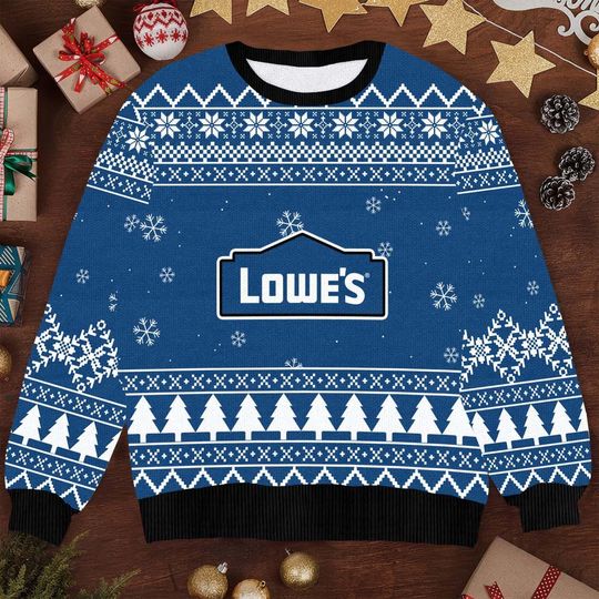 Discover Lowes Ugly Christmas Sweater, Lowe's Employee Gift, Xmas Party Sweater