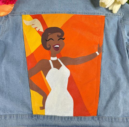 Custom Hand-Painted Tiana Denim Jacket  Princess and the Frog Jean Jacket  Disneybound Outfit, Personalized Theme Park Fashion, Unique Art