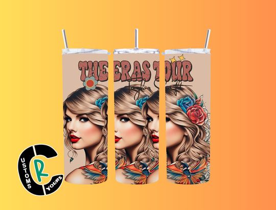 Discover Tay Eras Swift 20 oz Skinny Sublimation Tumbler I Gift I Hot or Cold Drinks