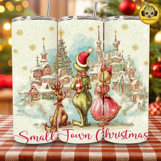 Discover Retro Christmas Green Guy 20oz Tumbler Wrap  , Trendy Christmas Movie Friends Design, Merry Christmas Character  ,Straight Tumbler